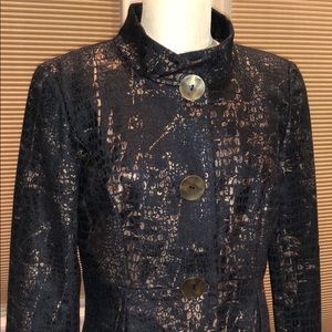 Nwot Metallic Snake Skin 3/4 Length Jacket